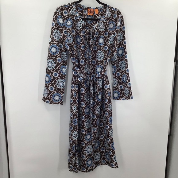 Tory Burch Dresses & Skirts - Tory Burch Medallion Beaded Silk Long Sleeve Dress